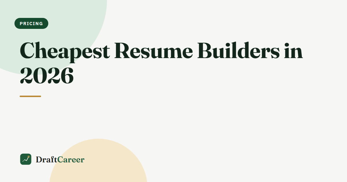 Cheapest Resume Builders in 2026