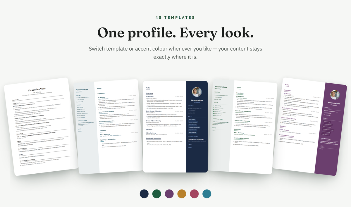 A grid of DraftCareer resume templates, with ATS-friendly designs marked